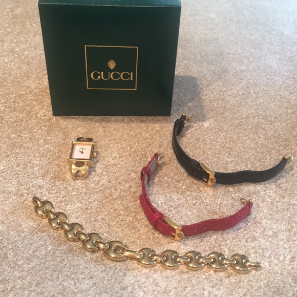 GUCCI VINTAGE INTERCHANGEABLE WATCH - Picture 1 of 8